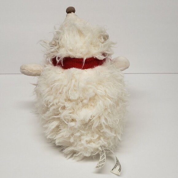 Pier 1 Imports 10" Herbert the Hedgehog White with Red Scarf Heart Stuffed Plush - Picture 4 of 5